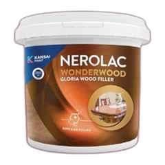 Nerolac Wonderwood 1kg Walnut Gloria Wood Filler Wall Putty with FastDrying, Non & Toxic Stain Resistant