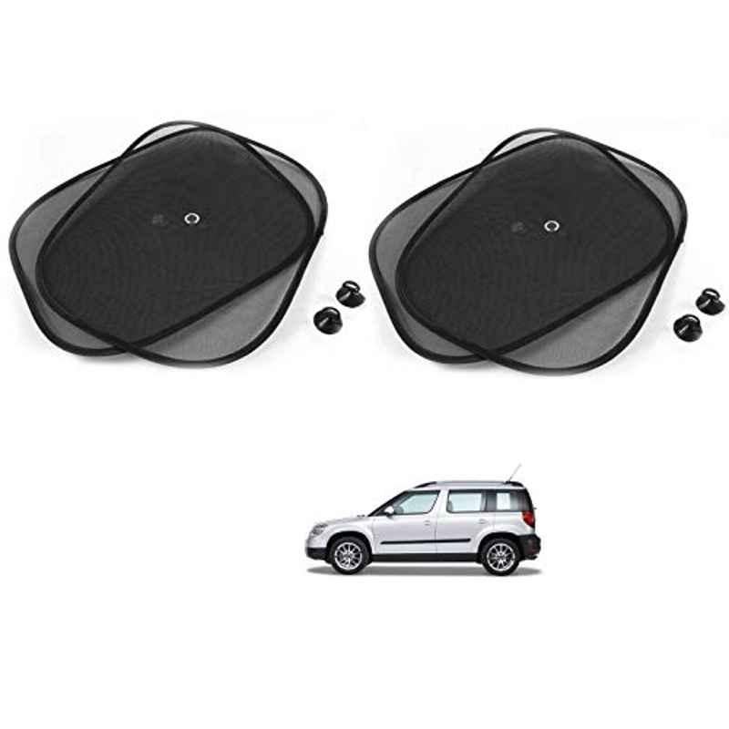 Kozdiko 4 Pcs Black Chipokoo Car Window Sunshade Curtain Set for Skoda Yeti, koz_217