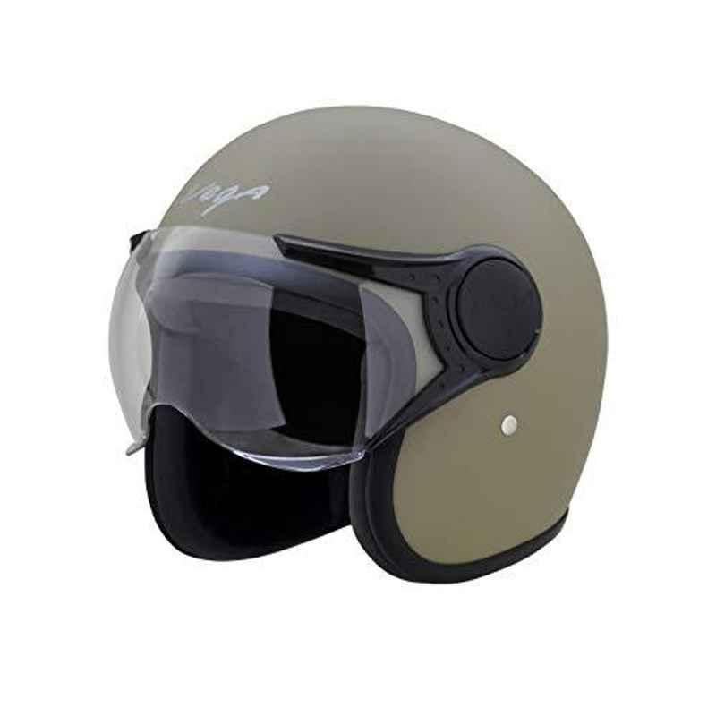 Vega Jet Dull Desert Storm Open Face Helmet, Size: (L, 60 cm)