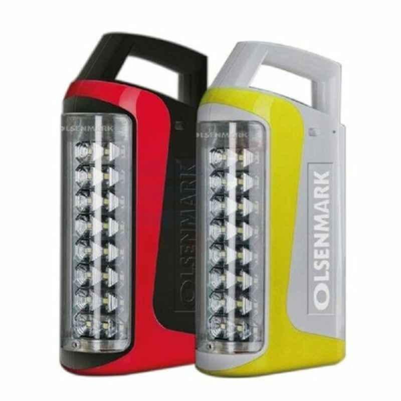 Olsenmark 110-240V Red & Yellow Rechargeable LED Emergency Lantern, OME2693