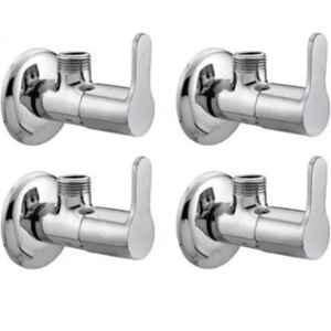 Senkiddpro Stainless Steel Chrome Finish Wall Mounted Angle Cock (Pack of 4)