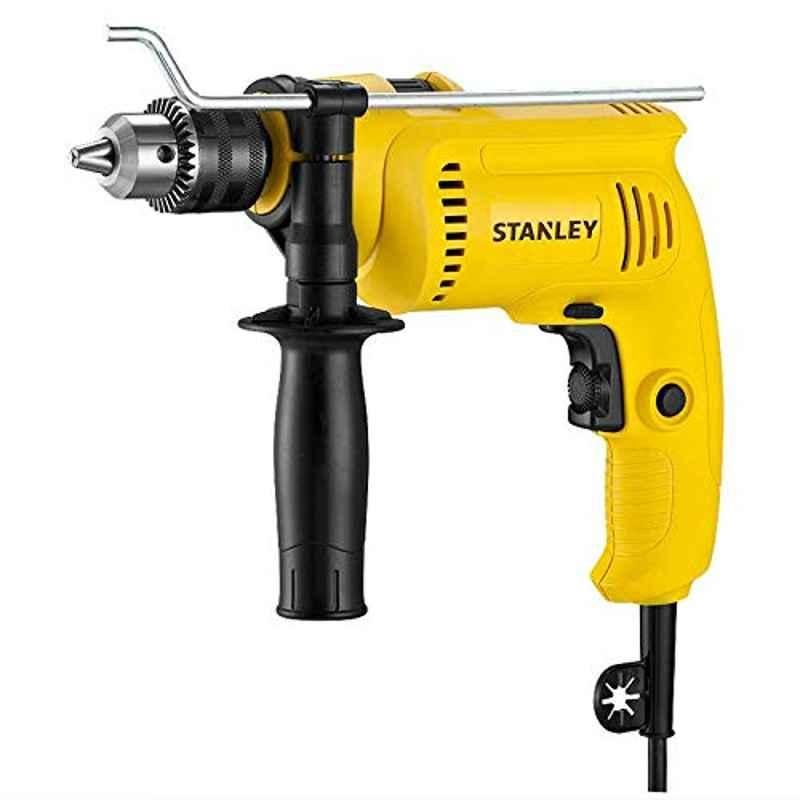 Stanley 13mm, Impact Drill For Drilling Concreate, Metal, Wood,600W, Metal Chuck With Variable Speed Professional Hammer Drill For Diy, Yellow/Black, Sdh600-B5, .