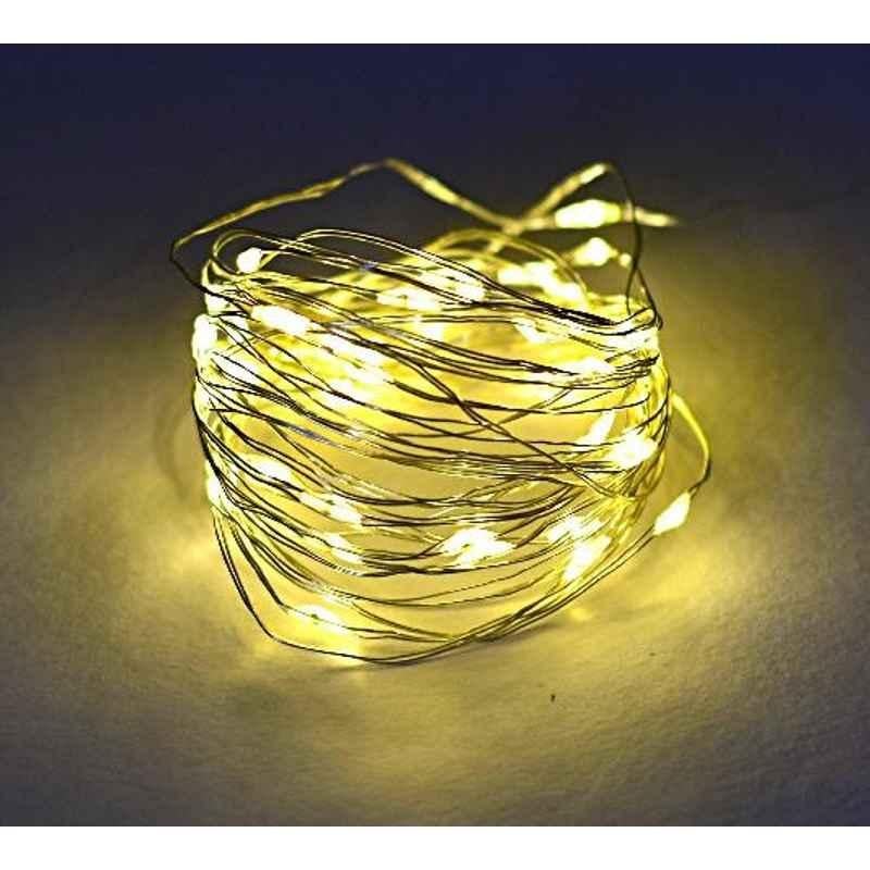 Tucasa 3m Battery Operated Yellow LED Copper Wire String Light, DW-410
