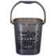 Nayasa Funk 3 Pcs Plastic Black Square 18L Bucket, 1.5L Mug & Stool Set