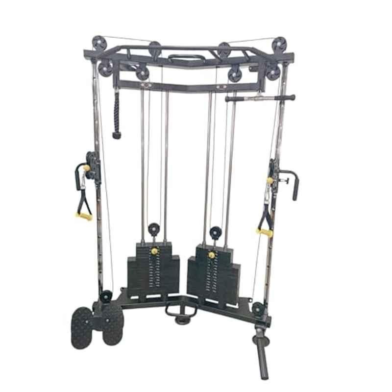 GYM24 Equipment 80kg Capacity Metal Black Wall Mounted Trainer Machine