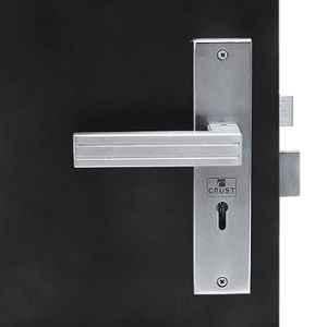 Handle Waala Altroz 8 inch 60mm Stainless Steel Silver Finish Cylindrical Plate Mortise Door Lock Set