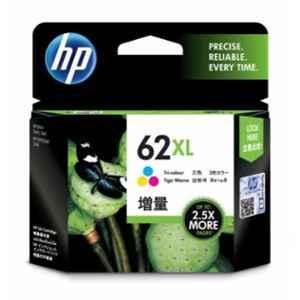 HP 62XL Tri-Color Original Ink Cartridge, C2P07AA