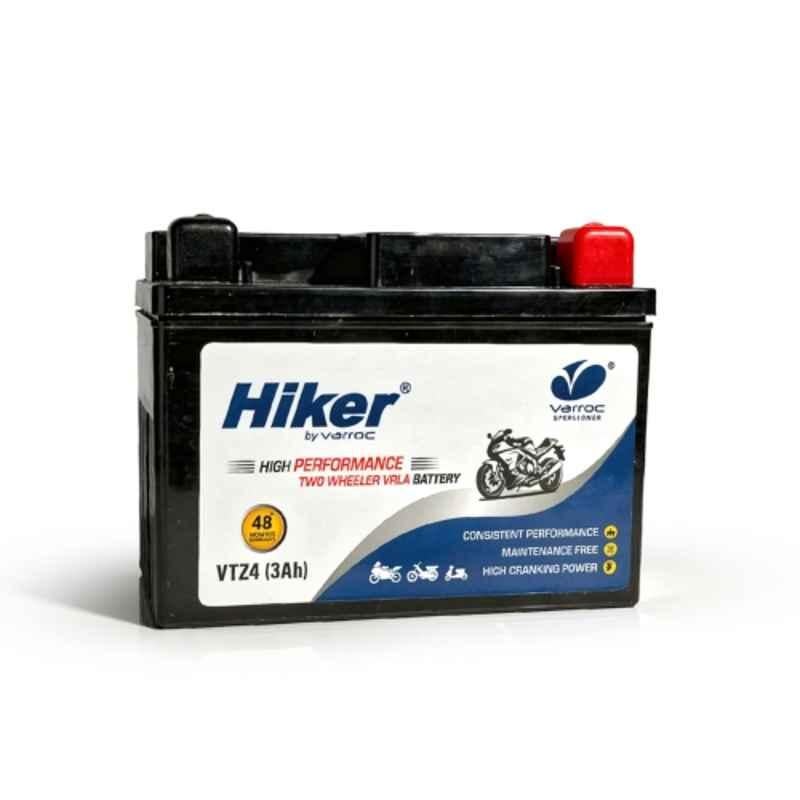Hiker VTZ4 12V 3Ah VRLA Bike Battery for Motorcycles & Scooter
