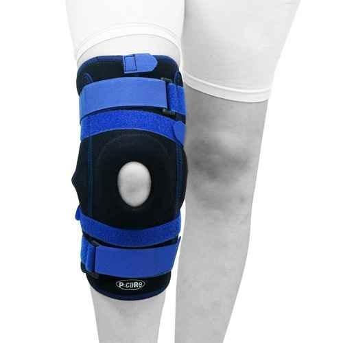 Buy Kudize Neoprene Open Patella Hinged Blue Knee Brace with 3