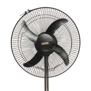 Sameer MKIII Farrata 30W 4 Blade Black Pedestal Fan, Sweep: 400 mm