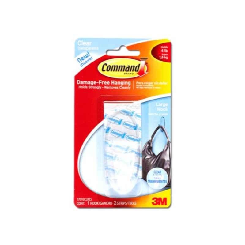 Command Clear Hanging Hook with 2 Strips, 1700458
