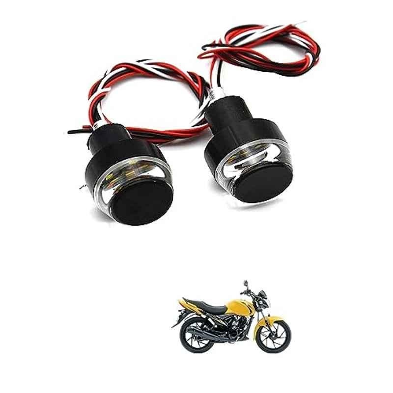 Kozdiko 2 Pcs Dual Colour Motorcycle LED Indicator Turn Signal Handle Bar Light Set for Maruti Suzuki Slingshot Pulse