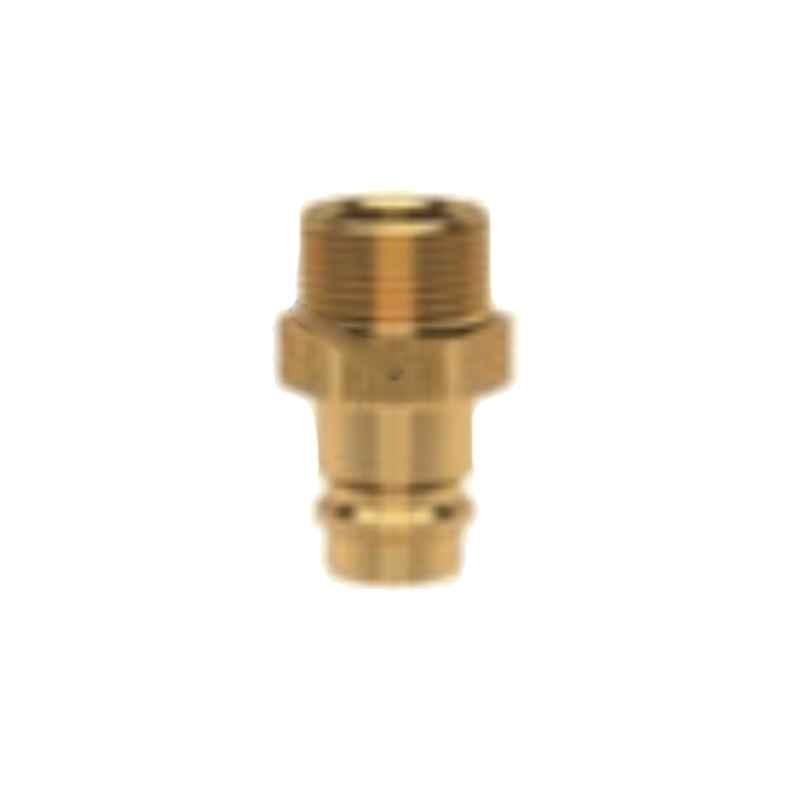 Ludecke ESG34NAAB G3/4 Single / Double Shut Off Industrial Quick Plug with Male Thread Connect Coupling