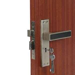 Voltizi 70mm ‎Zinc ‎Satin Finish Mortise Door Long Keyed Lock Set for Main Door Long Keyed, CRZ018