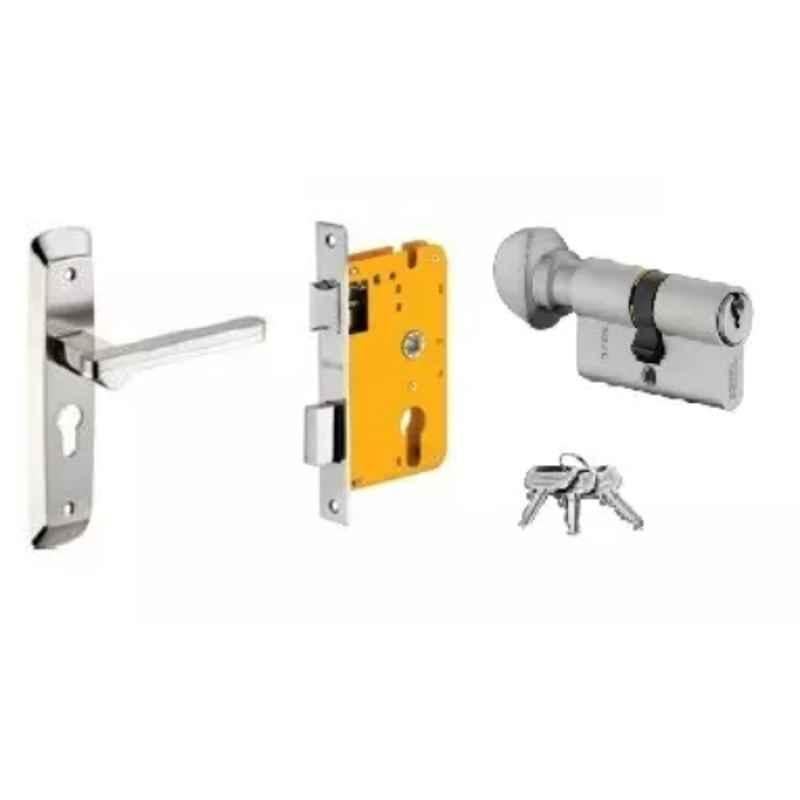 Dorset HL Series Art 60mm Stainless Steel Door Handle Lock Set with Knob & Key