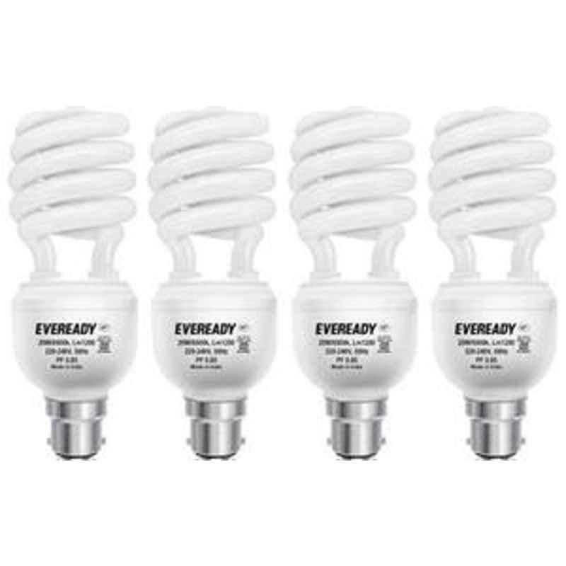 Eveready 23W Spiral 4pcs HPF White CFL Bulb