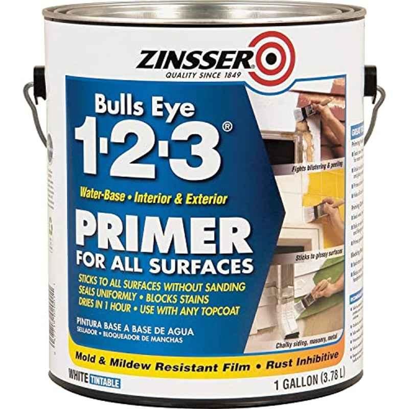 Rust-Oleum Zinsser 1 Gallons White Gloss Bulls Eye 1-2-3 Water Base Primer