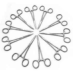 Forgesy 10 Pcs 5 Inch Stainless Steel Mosquito Haemostat Locking Forceps Set, SUNX55