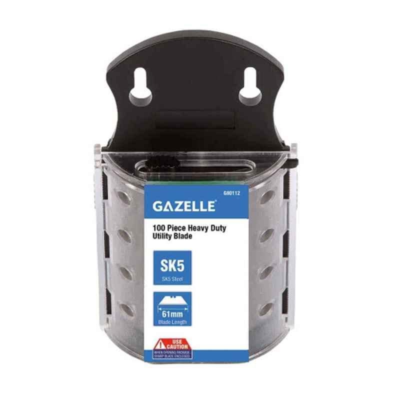 Gazelle SK5 Steel Utility Knife Blade, G80112 (Pack of 100)