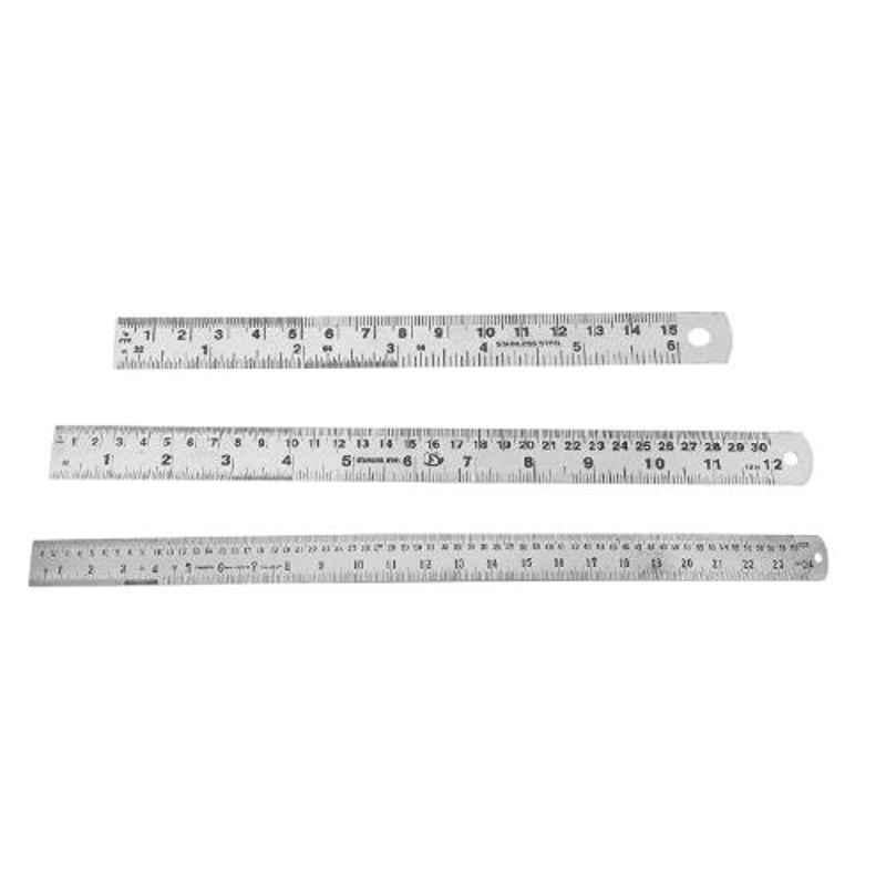 Lovely Kristeel 6 Inch, 12 Inch & 24 Inch Stainless Steel Scale/Ruler Set