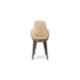 Shearling Ariel Vinyl Leatherette Cream White Upholstered Arm Chair