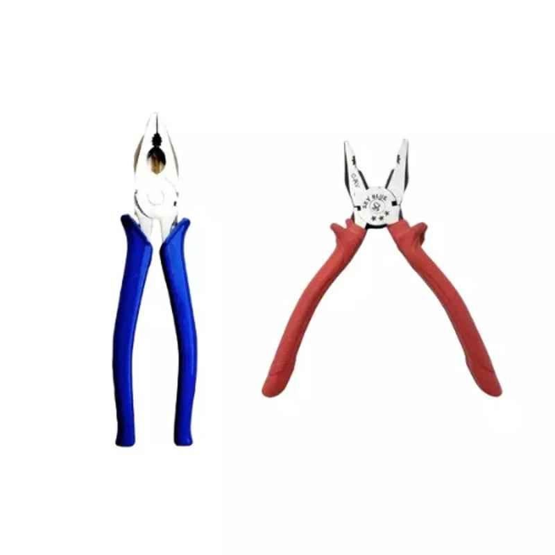Sky Blue 2 Pcs 7.8 inch Lineman Plier Combo, SBE_PLIER_COMBO_MOD_00093