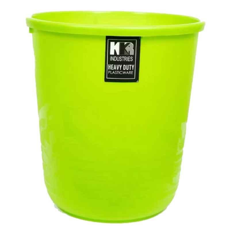 KKR 8L Plastic Green Round Open Top Dustbin