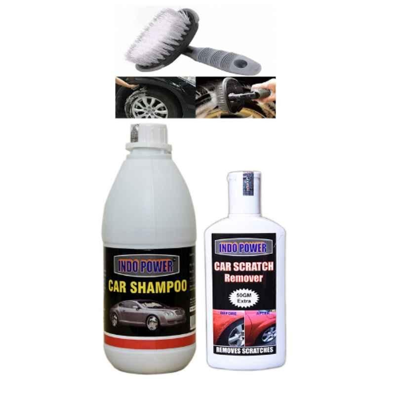 Indopower Ff1106 Car Shampoo, Scratch Remover, All Tyre Cleaning Brush Kit, AHh1110-picture-46
