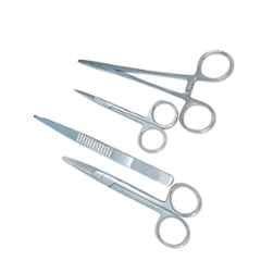 Forgesy Stainless Steel Toothed Forceps, Needle Holder, Iris Scissors & Mayo Scissors Combo, X85