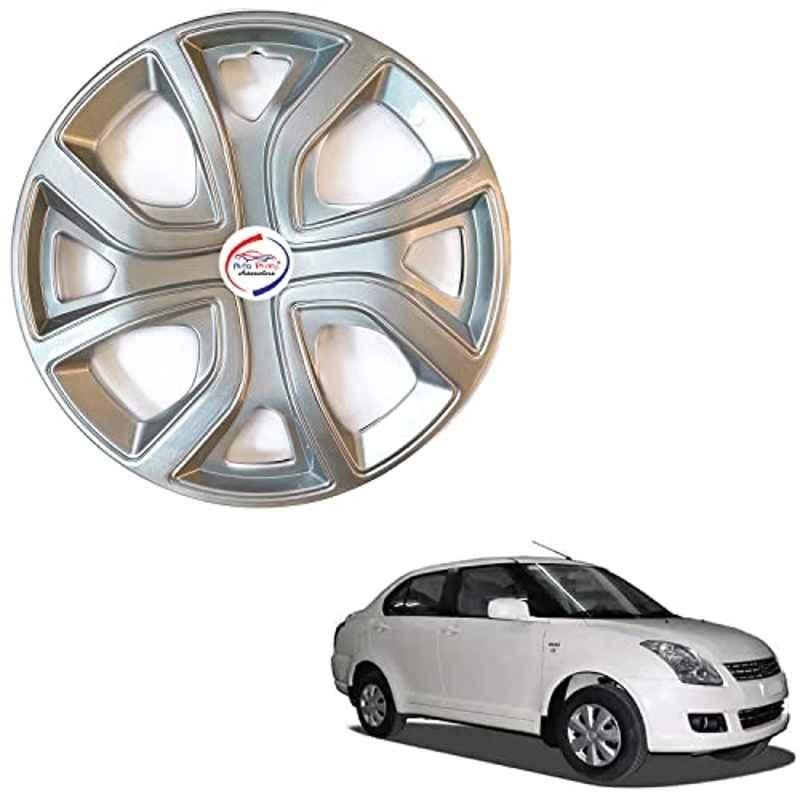 Auto Pearl 4 Pcs 14 inch ABS Press Type Hubcap Wheel Cover Set with Retention Ring for Maruti Suzuki Dzire Type 1