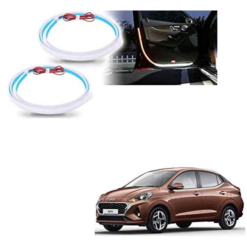 Kozdiko 2 Pcs 120cm Car Door Opening Warning LED Strips Safety Light Set for Hyundai Aura