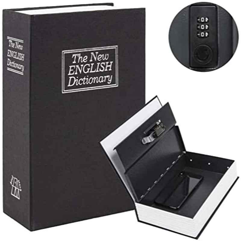 Rubik Metal Navy Blue Book Safe with Combination Lock, Size: Large