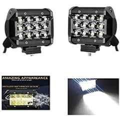 AOW 12 LED Fog Light/Work Light Bar Spot Beam Off Road Driving Lamp 36W Cree - Set of 2 Pieces (with Switch) for Bajaj Pulsar 200NS