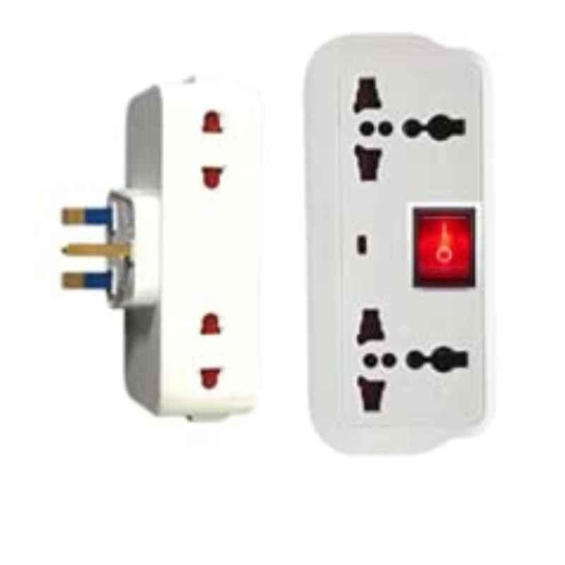 Reliable Electrical 13A 2 Way Power Plug with 4 Electrical Socket