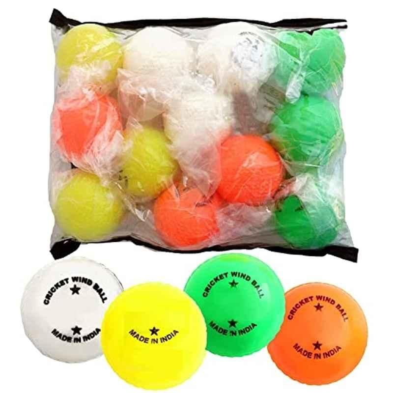Forgesy PVC Multicolour Cricket Wind Balls (Pack of 12)