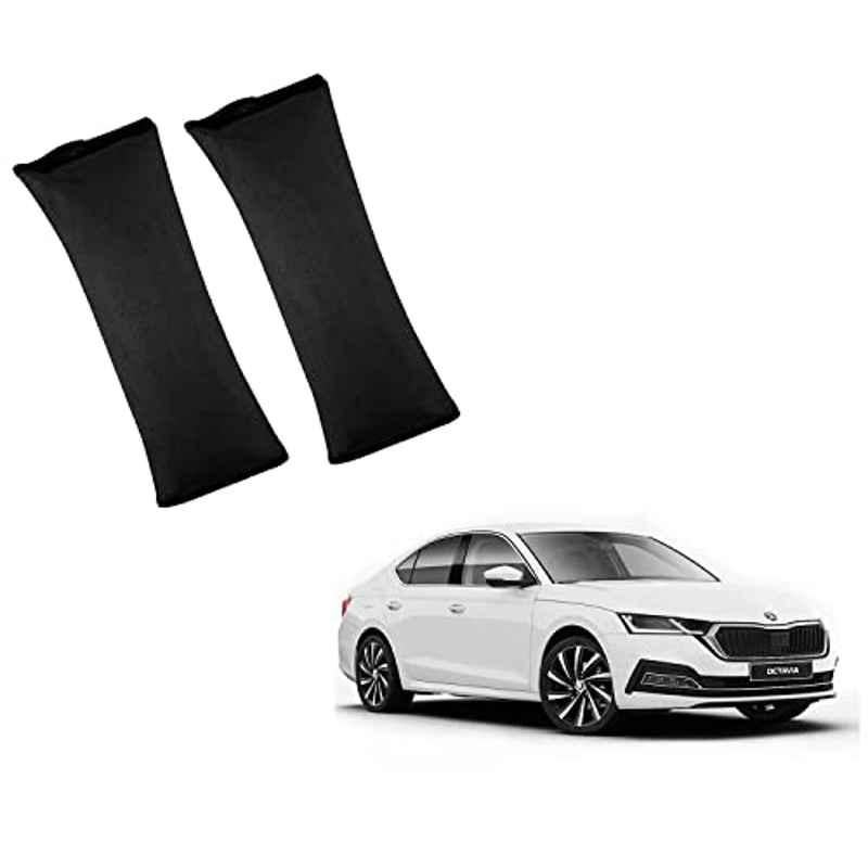 Kozdiko 2 Pcs Black Car Seat Belt Cushion Pillow Set for Skoda New Octavia 2022