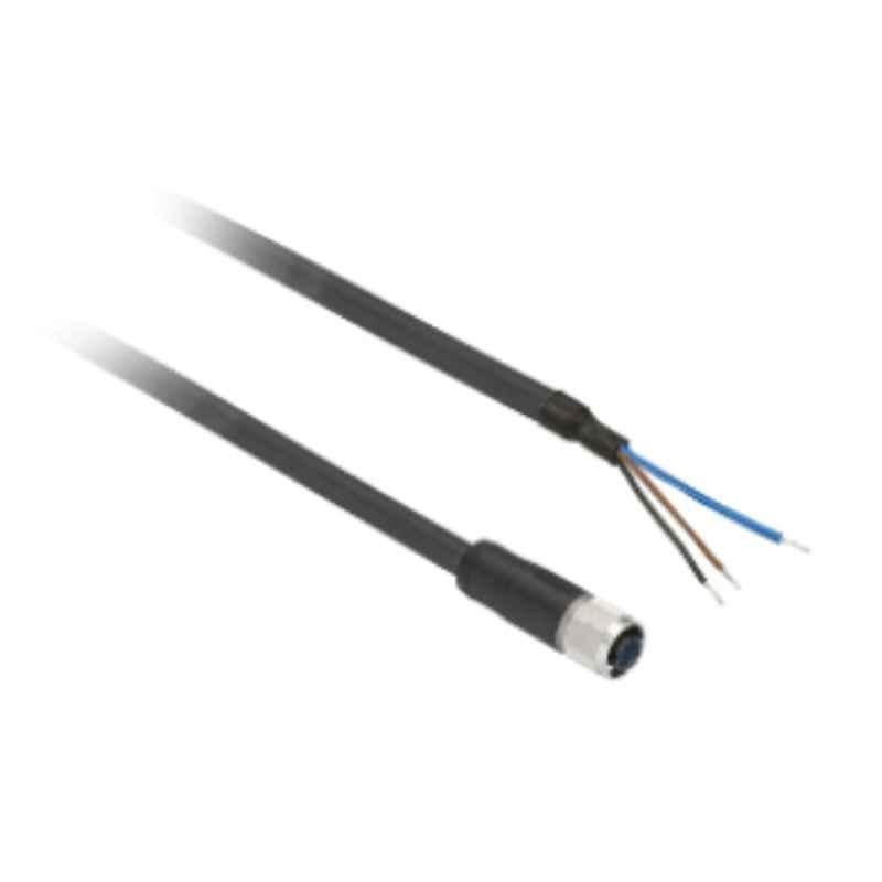 Schneider 10m M8 3 Pins Female Cable Elbowed Pre Wired Connector, XZCP0666L10