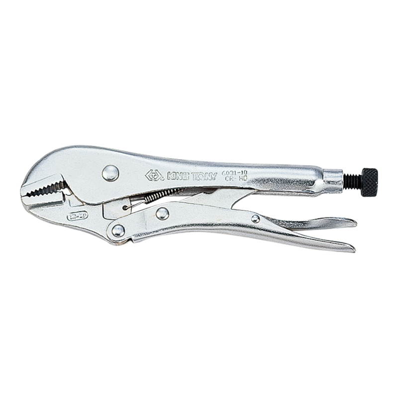 King Tony 185mm Straight Jaw with Adjusting Screw & Release Lever Locking Plier, 6031-07R