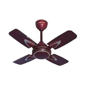Activa Galaxy-1 50W 390rpm 4 Blade Deco Brown Ceiling Fan with 2 Years Warranty Sweep: 600 mm