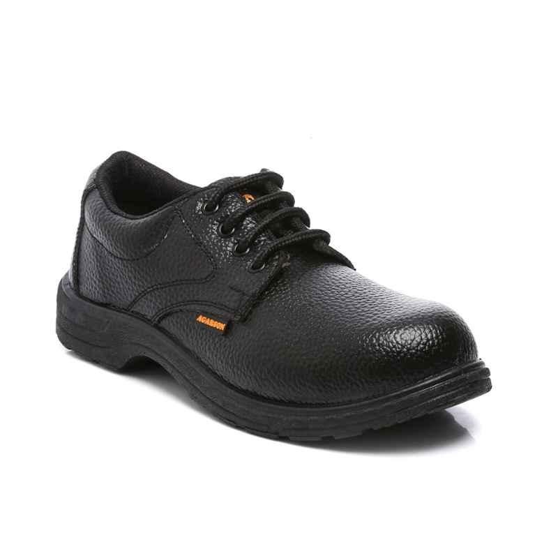Agarson Captain Steel Toe Black Work Safety Shoes, Size: 12