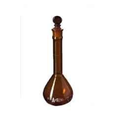 Glassco 50ml Volumetric Flask with Penny Head Glass & Plastic Stopper, 130.521.05 (Pack of 2)
