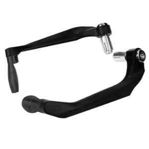 AllExtreme EXUL2OR 7/8 inch Metal Alloy CNC Orange Handlebar Brake Protector with Clutch Lever Protection Guard Extra Durable, Adjustable Angle & Length for Motorcycle
