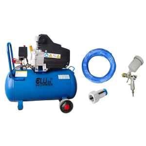 Bluex 1.5HP 30 Litre Lubricated Air Compressor with AIR Nozzle, Spray Gun & PU Pipe