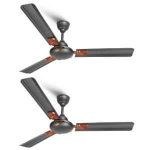 Longway Creta P2 50W Smoked Brown Ultra High Speed Ceiling Fan, Sweep: 1200 mm (Pack of 2)