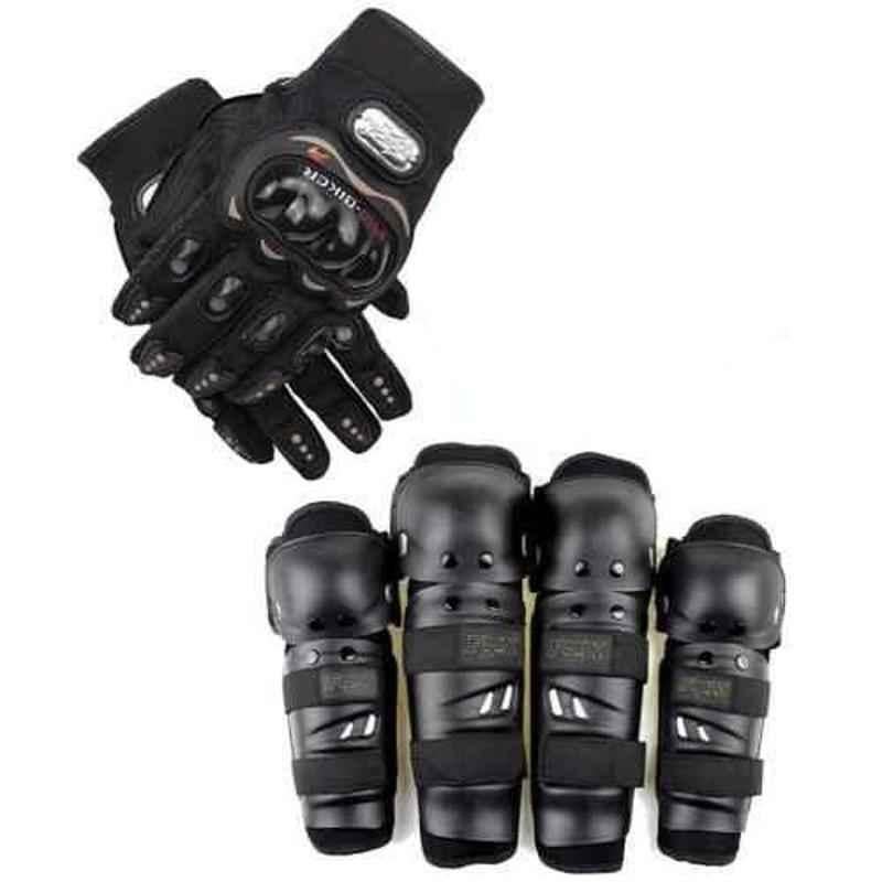 Bike gloves and store knee pads