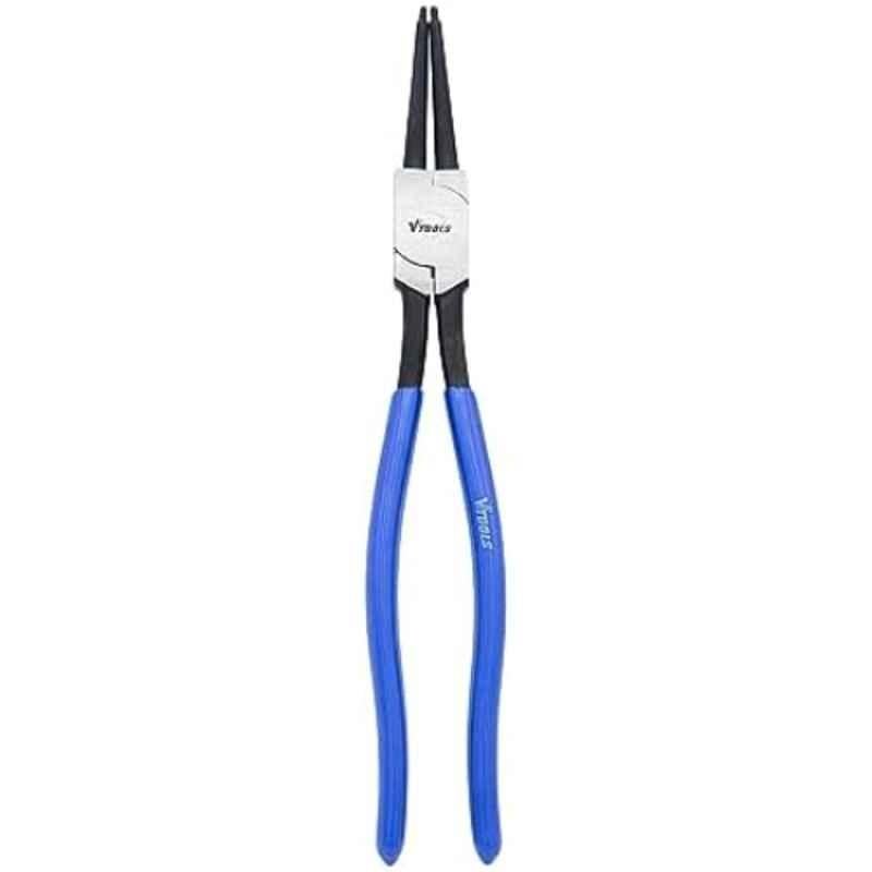 VTOOLS 13 inch Carbon Steel Black & Blue External Circlip Plier with Straight Tips, VT2159