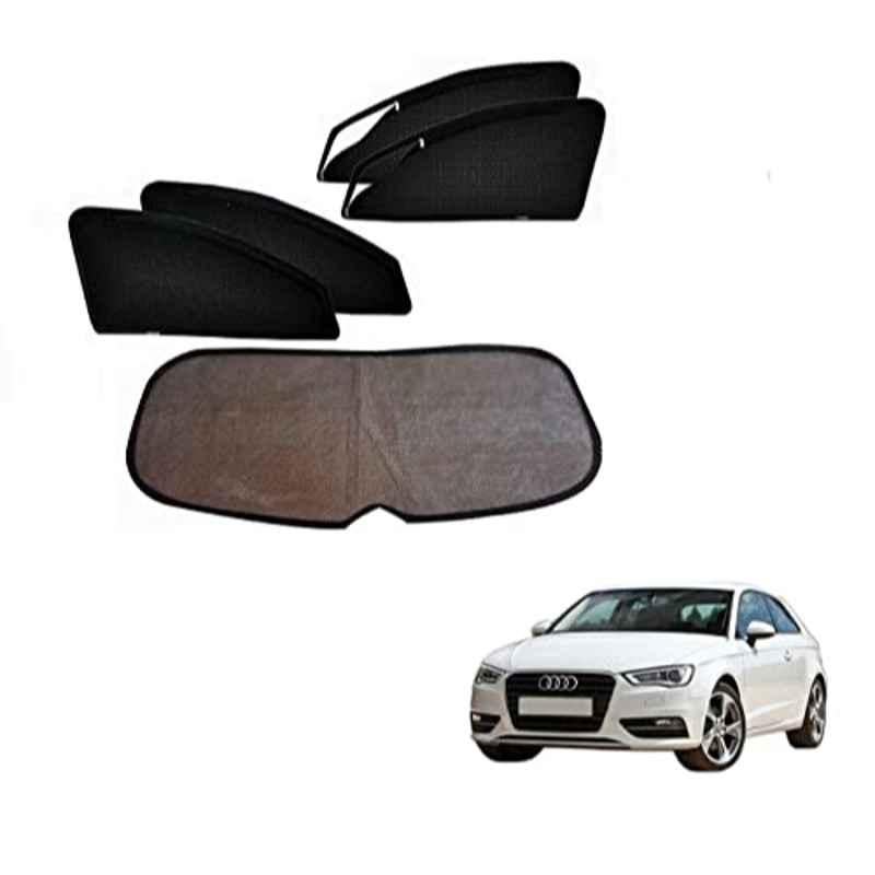 Kozdiko 5 Pcs Mesh Black Magnetic Zipper Window & Rear Car Sun Shades Set for Audi A3
