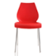Wipro Pepper Steel Red Cafe Chair