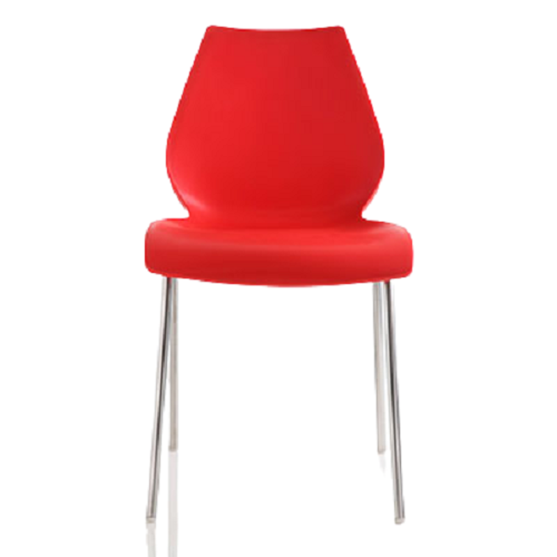 Wipro Pepper Steel Red Cafe Chair