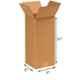 MM WILL CARE 13x5x23cm 3 Ply Brown Paper Corrugated Packaging Box, MMWILL1155, (Pack of 50)